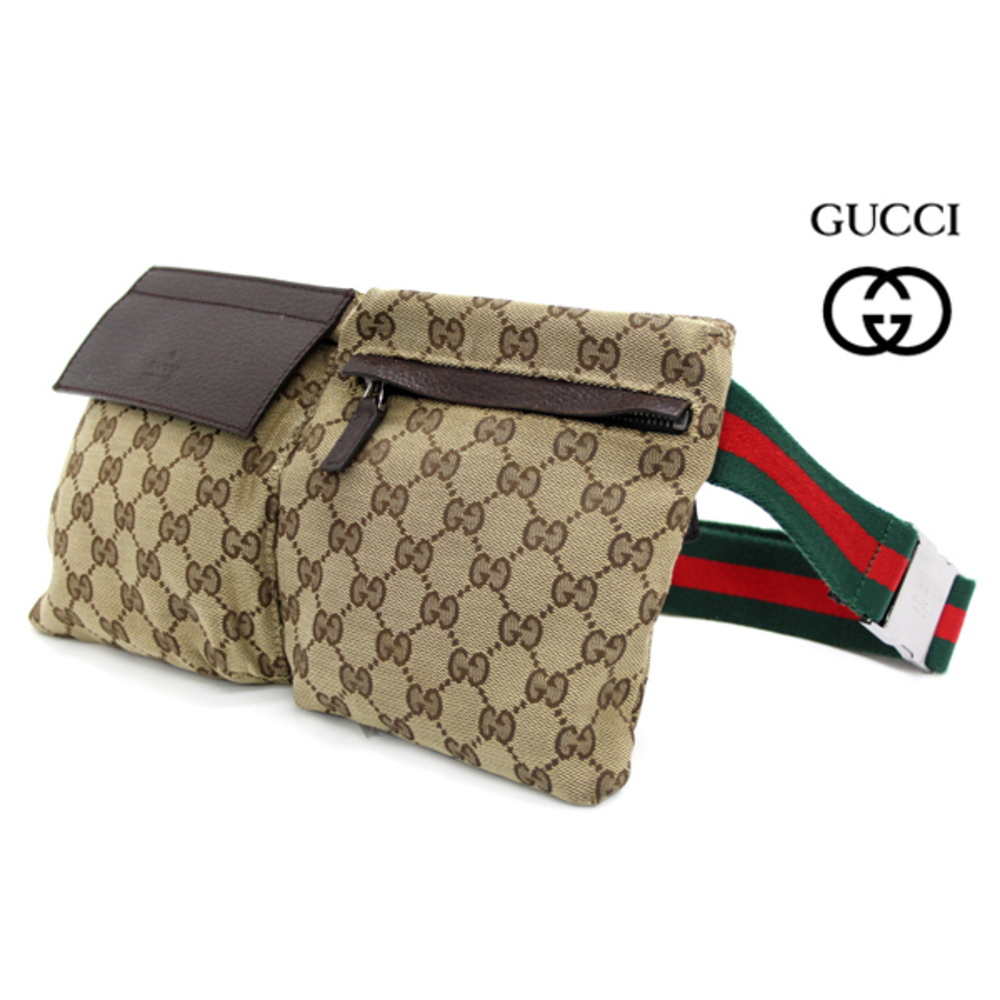 Gucci GG Canvas Waist Pouch Brown